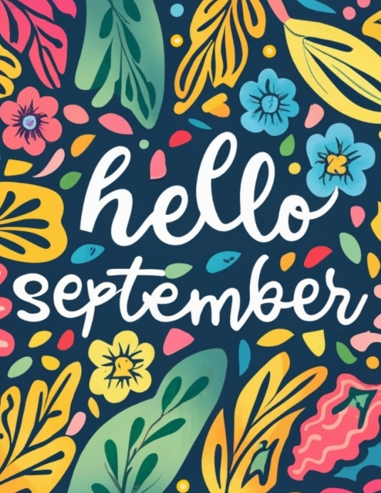 Hello September design template | PosterMyWall