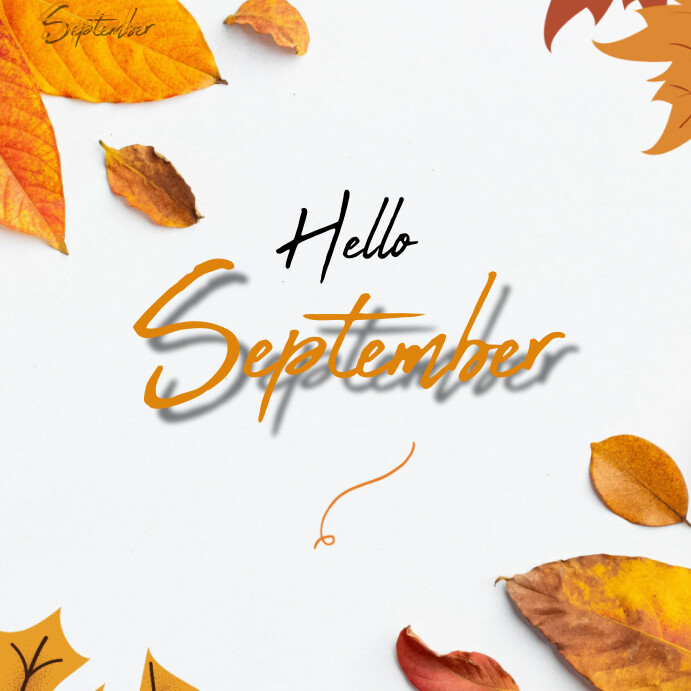 hello September Instagram Post template