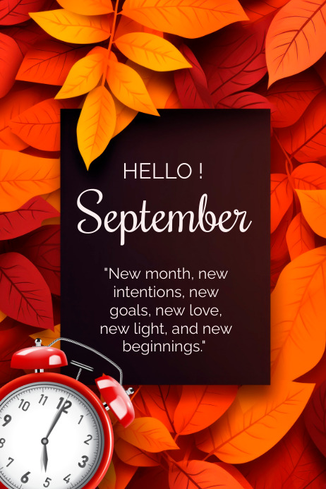 hello september Template | PosterMyWall