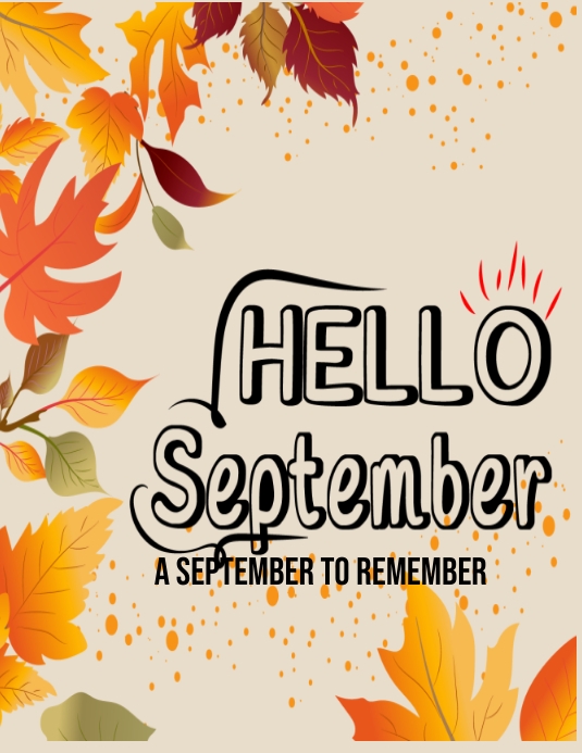 hello September Template | PosterMyWall