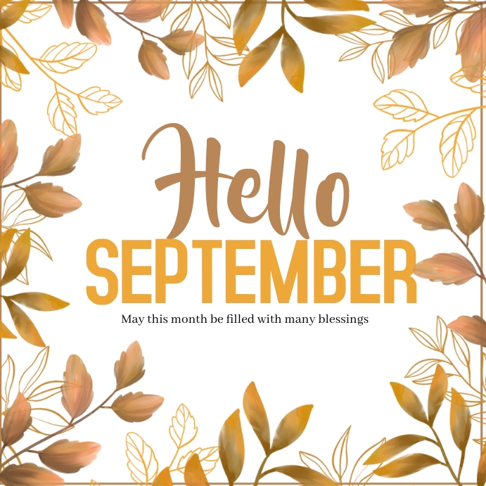 HELLO SEPTEMBER Template | PosterMyWall