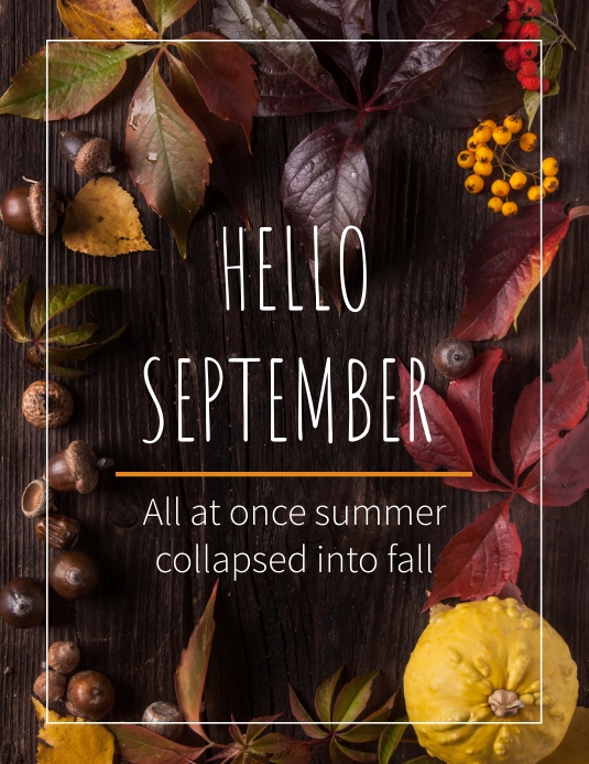 Hello September Template | PosterMyWall