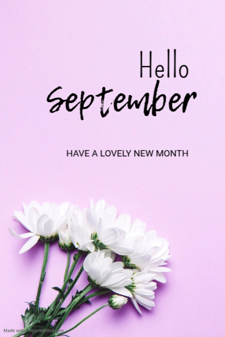 Hello September Template | PosterMyWall