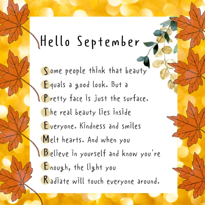 hello september Template | PosterMyWall