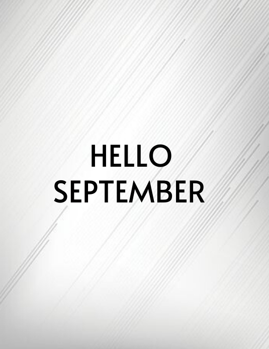 Hello September Template | PosterMyWall