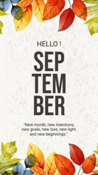 hello  september Instagram-Story template