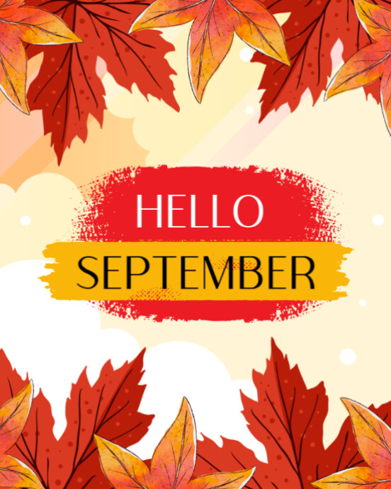 Hello September Template | PosterMyWall