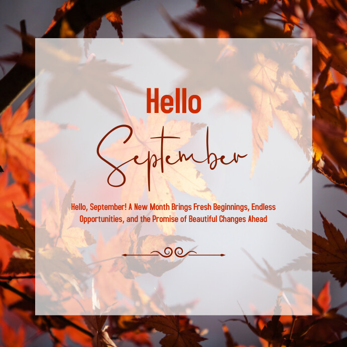 hello september Template | PosterMyWall