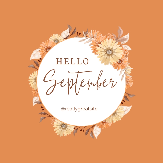 Hello September Template | PosterMyWall