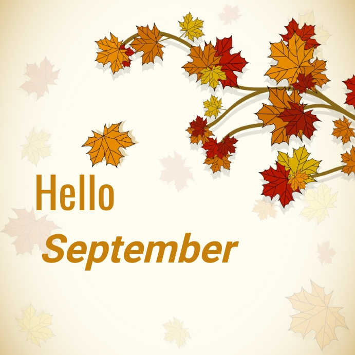 Hello September Template | PosterMyWall
