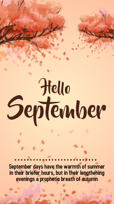 Hello September Template | PosterMyWall