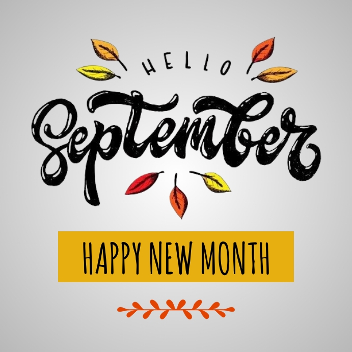 Hello September Template | PosterMyWall
