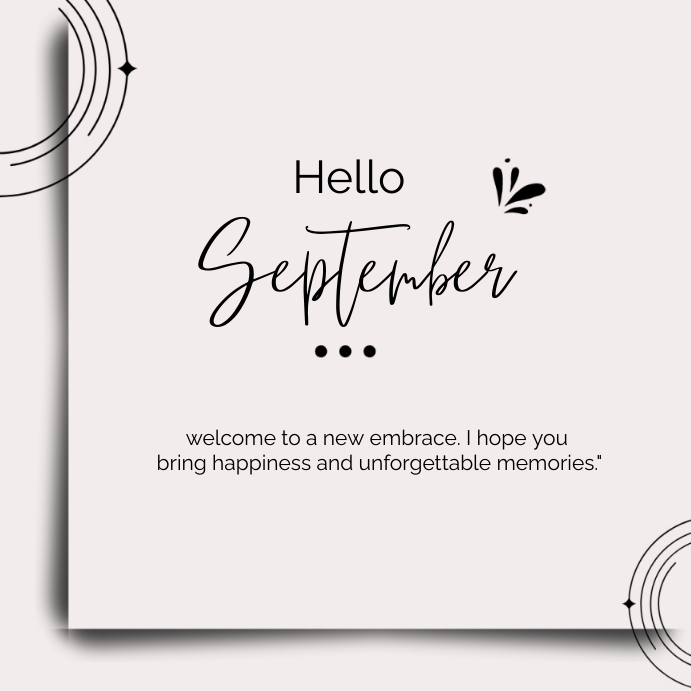 Hello September Template | PosterMyWall