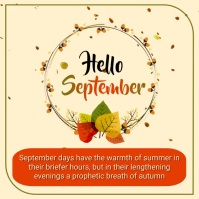 HAPPY SEPTEMBER POSTER INSTAGRAM POST Template | PosterMyWall