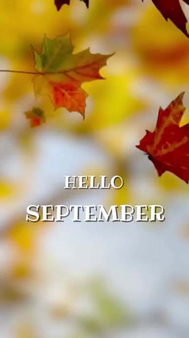 Hello September Greeting Template เรื่องราวบน Instagram