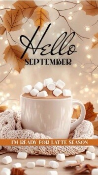 Hello September instagram story design template