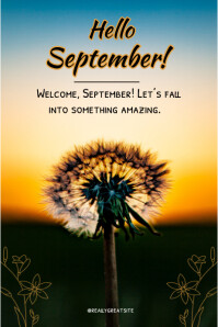 Hello September Poster Template | PosterMyWall