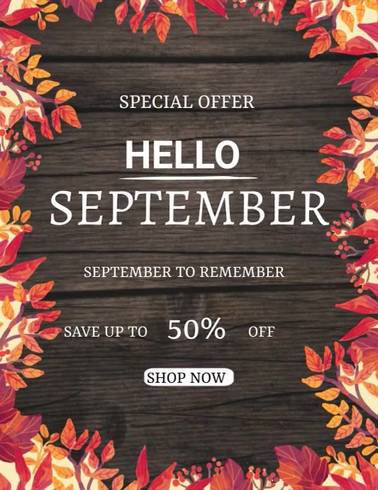 hello september poster Template | PosterMyWall