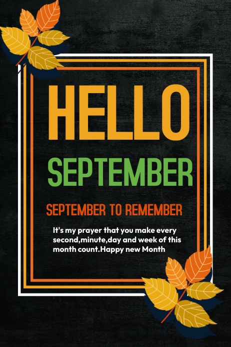 hello september poster Template | PosterMyWall