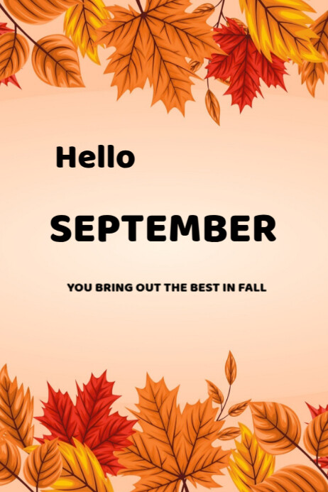 Hello September template | PosterMyWall