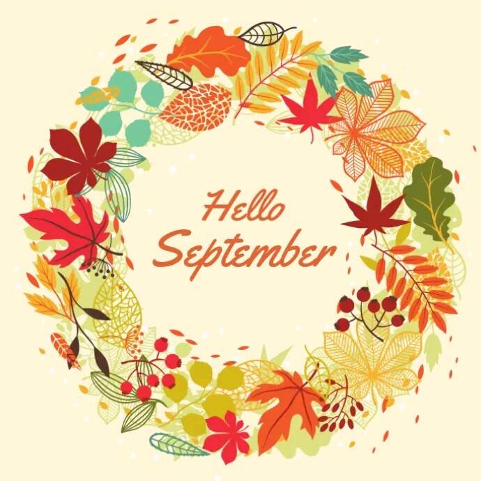 hello september template | PosterMyWall