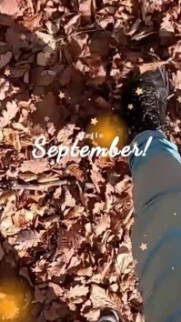 ahoj september šablóna Instagram navijak