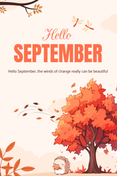 hello september template | PosterMyWall