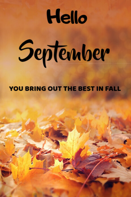 Plantilla de Hello September template | PosterMyWall