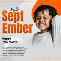 Hello September Wishes Post Instagram template