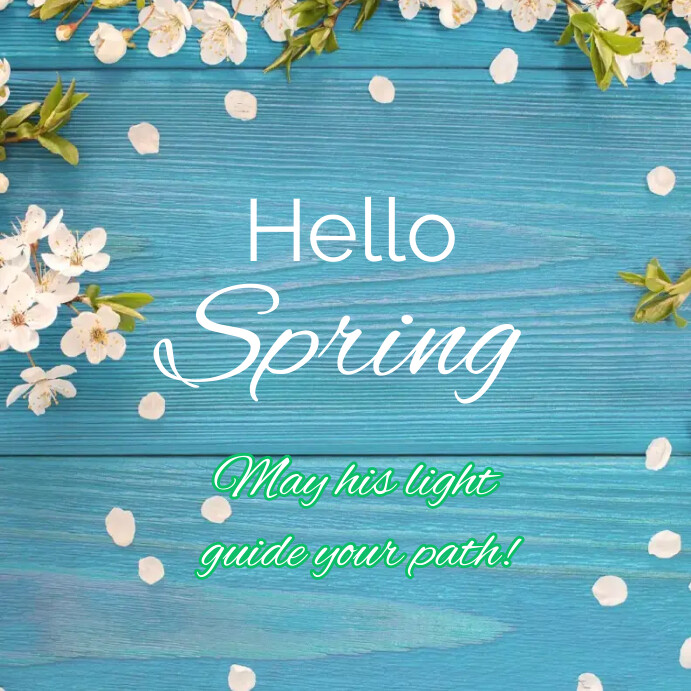 Hello spring, Instagram post, template | PosterMyWall