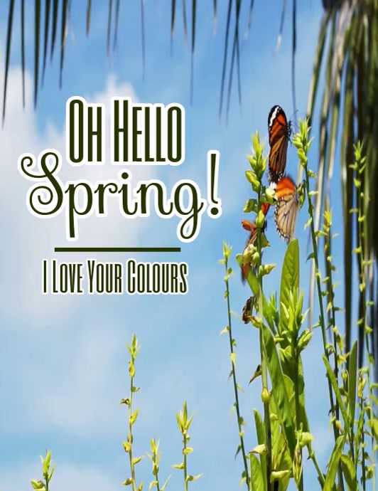 hello spring, welcome spring, spring 2023 Flyer (US Letter) template