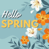 HELLO SPRING Template | PosterMyWall