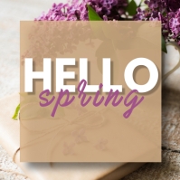 HELLO SPRING Template | PosterMyWall