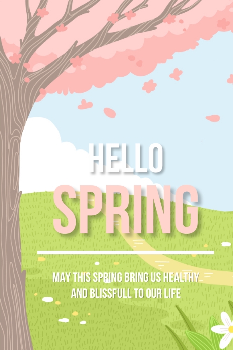 HELLO SPRING 7 Template | PosterMyWall