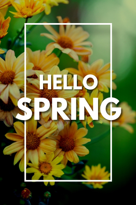 HELLO SPRING 87 Poster template