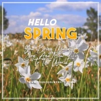 Hello Spring Ad Social Media Video Cuadrado (1:1) template