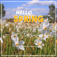 Hello Spring Sale Promotional Video Instagram Post Persegi (1:1) template