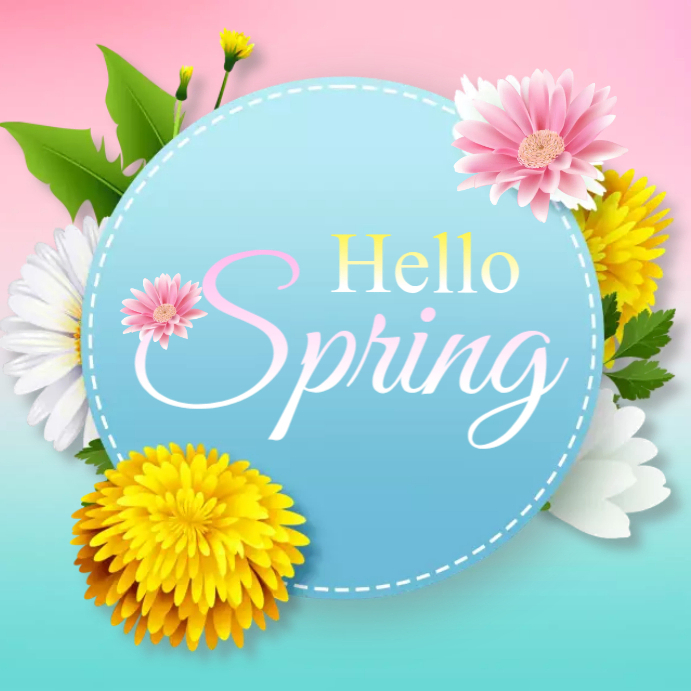 Hello Spring Banner Template | PosterMyWall