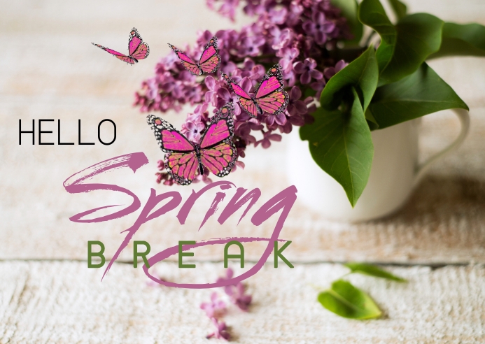 Hello spring break 2023 Template | PosterMyWall