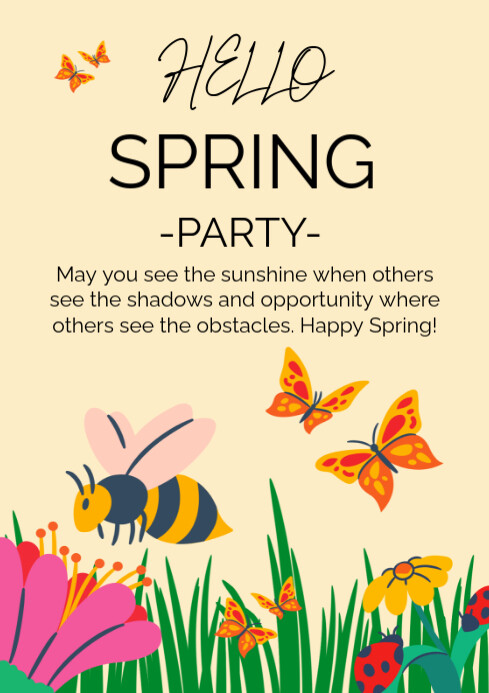 Plantilla de Hello spring break celebration | PosterMyWall