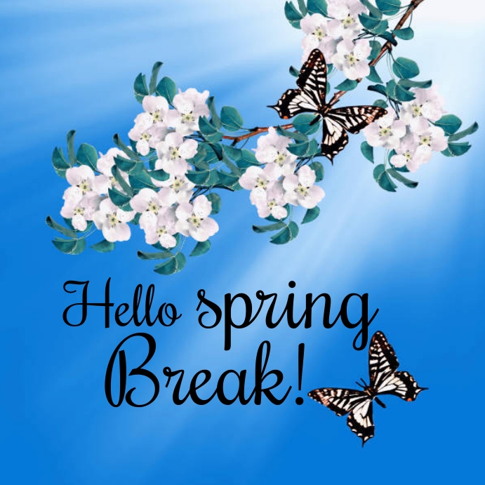 Modèle Bonjour Les Vacances de Printemps | PosterMyWall
