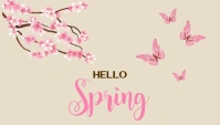 Hello Spring Business Card Visitenkarte template