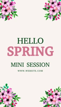 Hello Spring Business Card template