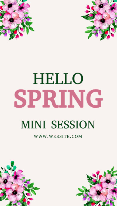 Copy of Hello Spring Business Card | PosterMyWall
