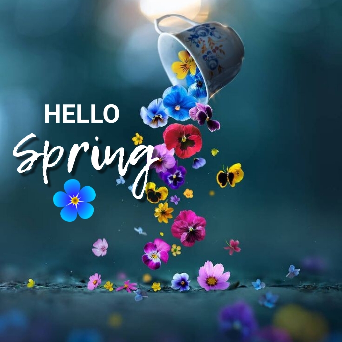 Hello Spring Template | PosterMyWall