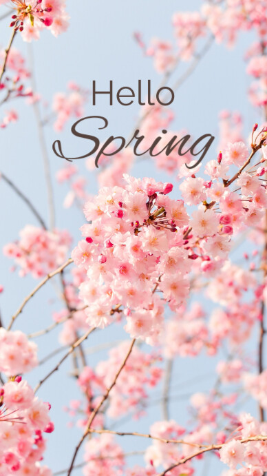 Hello Spring Template | PosterMyWall