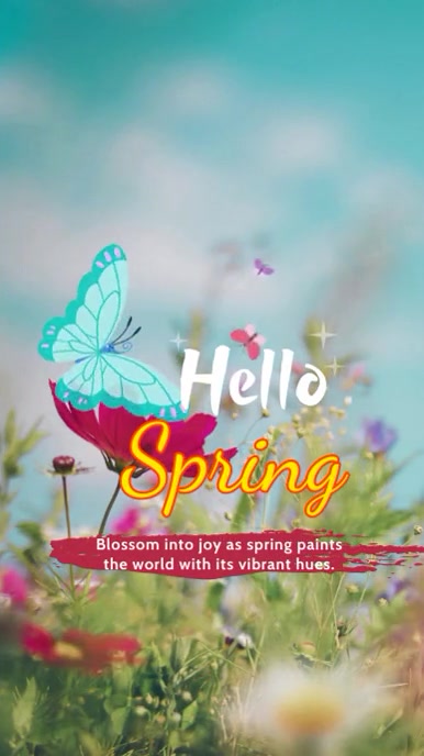 Hello Spring Template | PosterMyWall