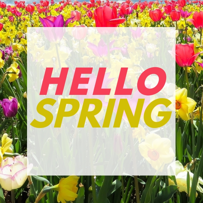 Hello Spring Template | PosterMyWall