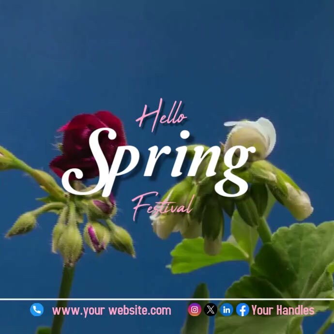 Hello Spring Video Plantilla de Hello spring | PosterMyWall