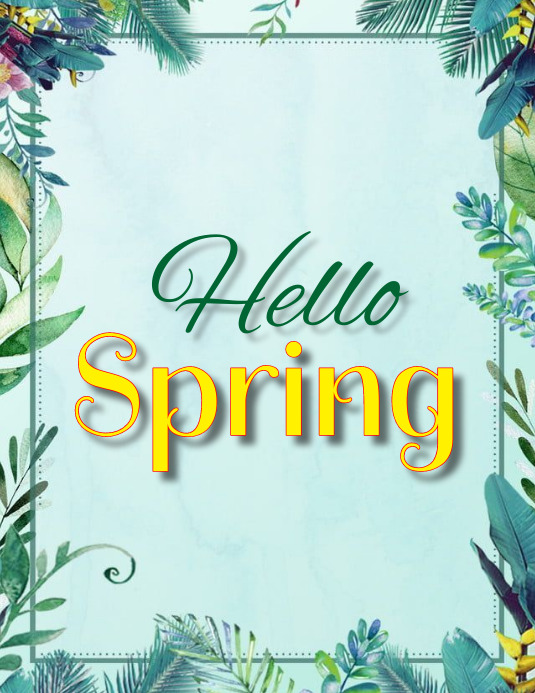 Hello Spring Template | PosterMyWall